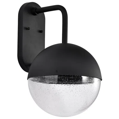 Nuvo Lighting Atmosphere; 10w Led; Wall Lantern; Matte Black W Clear Seeded Glass
