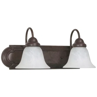 Nuvo Lighting Ballerina; 2 Light; 18 In.; Vanity With Alabaster Glass Bell Shades In Multi