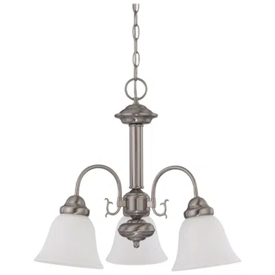 Nuvo Lighting Ballerina; 3 Light; 20 In.; Chandelier With Frosted White Glass