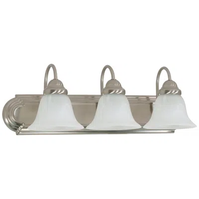 Nuvo Lighting Ballerina; 3 Light; 24 In.; Vanity With Alabaster Glass Bell Shades