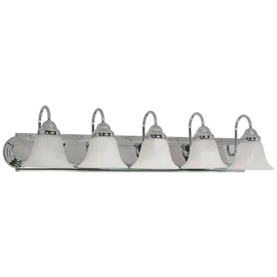 Nuvo Lighting Ballerina; 5 Light; 36 In.; Vanity With Alabaster Glass Bell Shades