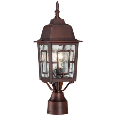 Nuvo Lighting Banyan; 1 Light; 17 In.; Outdoor Post With Clear Water Glass
