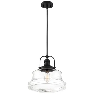 Nuvo Lighting Basel; 1 Light; Pendant Fixture; Aged Bronze Finish With Clear Glass