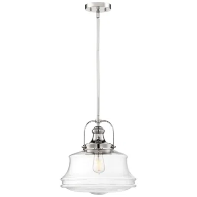 Nuvo Lighting Basel; 1 Light; Pendant Fixture; Polished Nickel Finish With Clear Glass