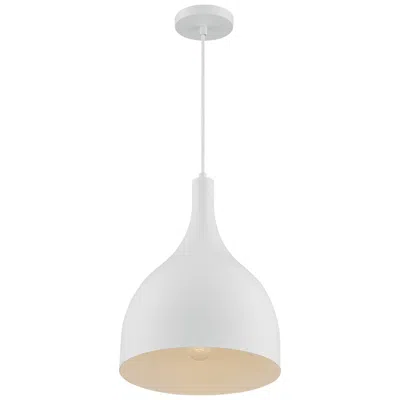 Nuvo Lighting Bellcap; 1 Light; Large Pendant Fixture; Matte White Finish