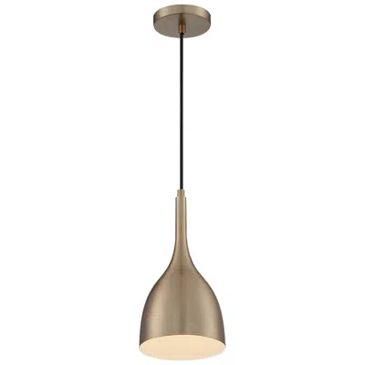 Nuvo Lighting Bellcap; 1 Light; Small Pendant Fixture; Burnished Brass Finish