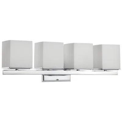 Nuvo Lighting Bento; 4 Light; Vanity Fixture With Satin White Glass