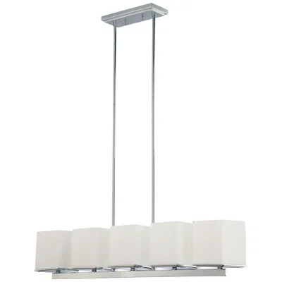 Nuvo Lighting Bento; 5 Light; Island Pendant With Satin White Glass