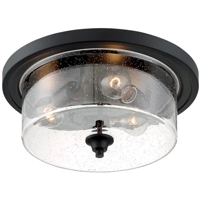 Nuvo Lighting Bransel 15" Wide Matte Black 3-light Ceiling Light