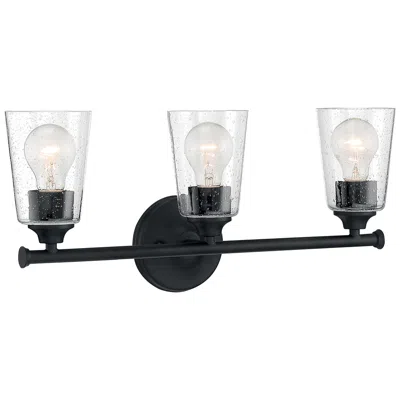 Nuvo Lighting Bransel20" Wide Matte Black 3-light Vanity Bath Light