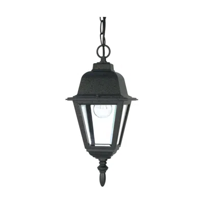 Nuvo Lighting Briton 1 Light 10" Hanging Lantern With Clear Glass - Textured Black