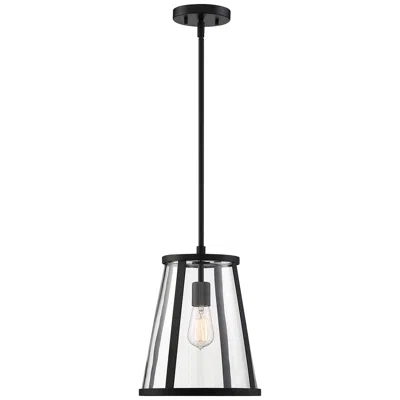Nuvo Lighting Bruge; 1 Light; Pendant Fixture; Matte Black Finish With Clear Glass