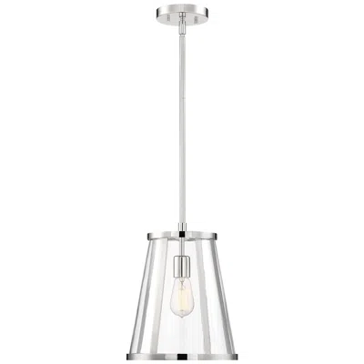 Nuvo Lighting Bruge; 1 Light; Pendant Fixture; Polished Nickel Finish With Clear Glass