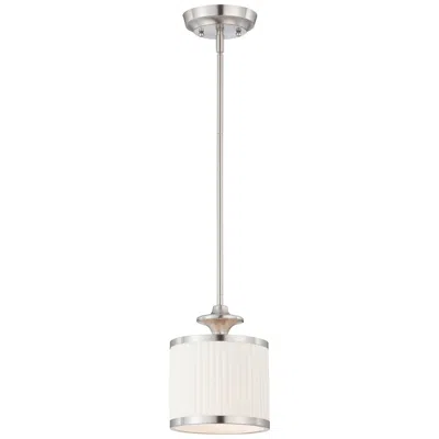 Nuvo Lighting Candice; 1 Light; Mini Pendant With Pleated White Shade