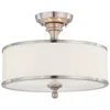 Nuvo Lighting Candice 15" Wide Brushed Nickel Drum Ceiling Light