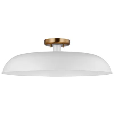 Nuvo Lighting Colony; 1 Light; Large Semi-flush Mount Fixture; Matte White