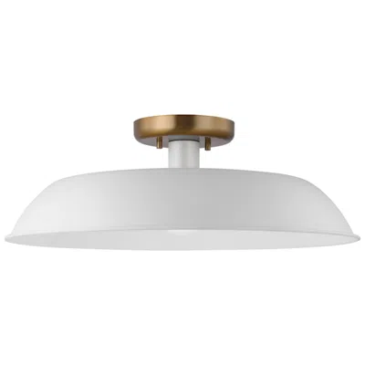 Nuvo Lighting Colony; 1 Light; Medium Semi-flush Mount Fixture; Matte White