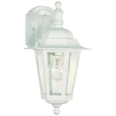Nuvo Lighting Cornerstone 1 Light - 13 In. Wall Lantern - Arm Down With Clear Seed Glass