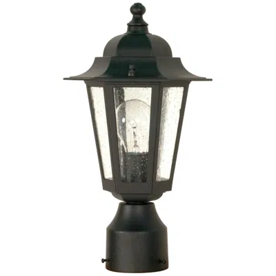 Nuvo Lighting Cornerstone; 1 Light; 14 In.; Post Lantern With Clear Seed Glass