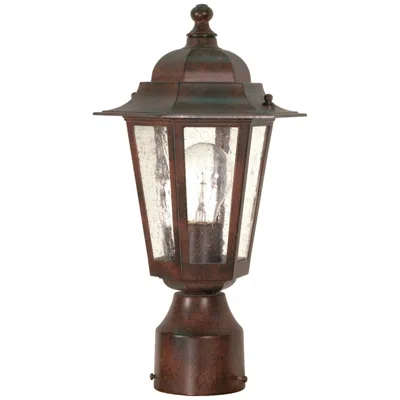 Nuvo Lighting Cornerstone; 1 Light; 14 In.; Post Lantern With Clear Seed Glass