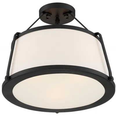 Nuvo Lighting Cutty; 3 Light; Semi-flush Fixture; Matte Black Finish