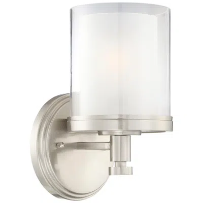 Nuvo Lighting Decker; 1 Light; Vanity Fixture With Clear And Frosted Glass