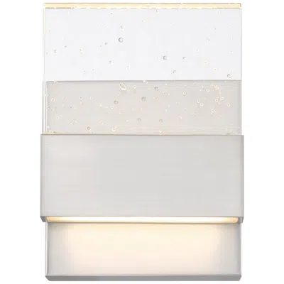 Nuvo Lighting Ellusion; Led Wall Sconce; 15w; Polished Nickel Finish With Seeded Glass