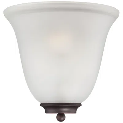 Nuvo Lighting Empire; 1 Light; Wall Sconce; Mahogany Bronze With Frosted Glass