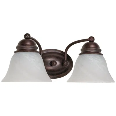 Nuvo Lighting Empire; 2 Light; 15 In.; Vanity With Alabaster Glass Bell Shades