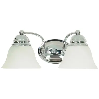 Nuvo Lighting Empire; 2 Light; 15 In.; Vanity With Alabaster Glass Bell Shades