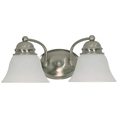 Nuvo Lighting Empire; 2 Light; 15 In.; Vanity With Alabaster Glass Bell Shades