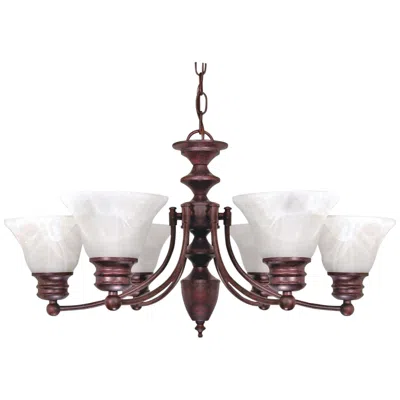 Nuvo Lighting Empire 26" Wide Old Bronze 6-light Chandelier