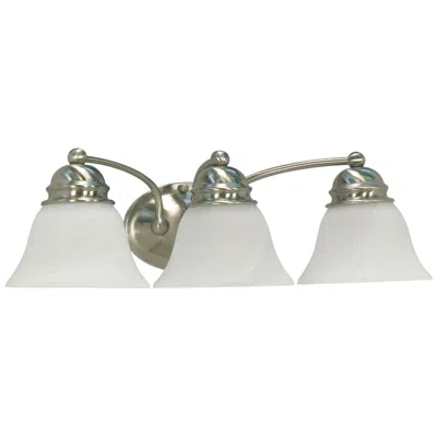 Nuvo Lighting Empire; 3 Light; 21 In.; Vanity With Alabaster Glass Bell Shades