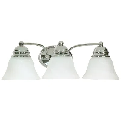 Nuvo Lighting Empire; 3 Light; 21 In.; Vanity With Alabaster Glass Bell Shades