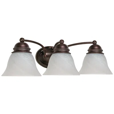 Nuvo Lighting Empire; 3 Light; 21 In.; Vanity With Alabaster Glass Bell Shades