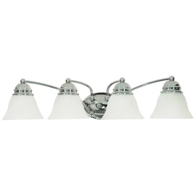 Nuvo Lighting Empire; 4 Light; 29 In.; Vanity With Alabaster Glass Bell Shades
