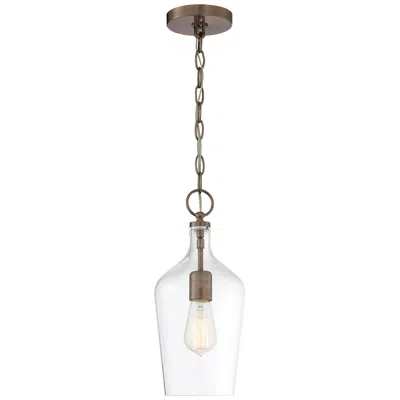 Nuvo Lighting Hartley; 1 Light; Pendant Fixture; Antique Copper Finish With Clear Glass