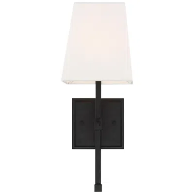 Nuvo Lighting Highline; 1 Light; Vanity; Aged Bronze Finish With White Linen Shade