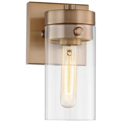 Nuvo Lighting Intersection; 1 Light; Vanity; Burnished Brass With Clear Glass