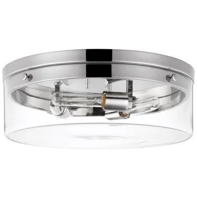 Nuvo Lighting Intersection; Large Flush Mount Fixture; Polished Nickel With Clear Glass