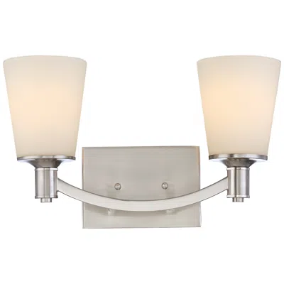 Nuvo Lighting Laguna; 2 Light; Vanity With White Glass