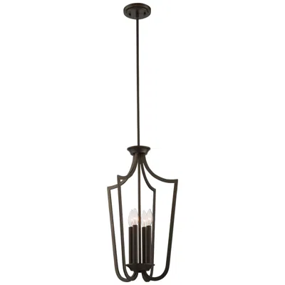 Nuvo Lighting Laguna; 4 Light; Caged Pendant; Forest Bronze