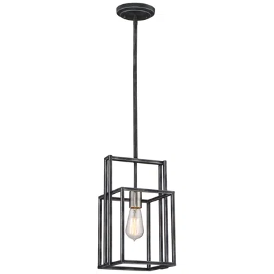 Nuvo Lighting Lake; 1 Light; Mini Pendant; Iron Black With Brushed Nickel Accents Finish