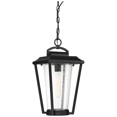 Nuvo Lighting Lakeview; 1 Light; Hanging Lantern; Aged Bronze Finish W Clear Seed Glass