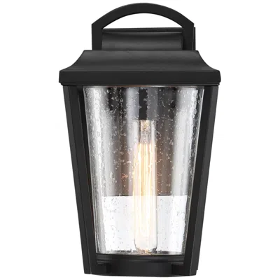 Nuvo Lighting Lakeview; 1 Light; Small Lantern; Aged Bronze Finish With Clear Seed Glass
