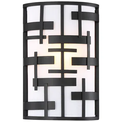Nuvo Lighting Lansing; 2 Light; Wall Sconce With White Fabric Shade