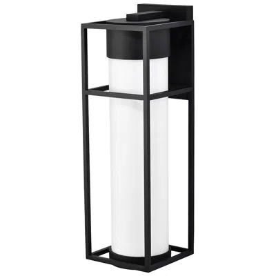 Nuvo Lighting Ledges; 10w Led; Large Wall Lantern; Matte Black With White Opal Glass