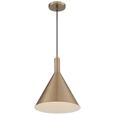 Nuvo Lighting Lightcap; 1 Light; Large Pendant Fixture; Burnished Brass Finish