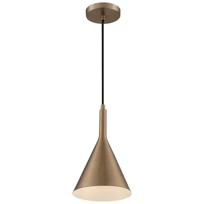 Nuvo Lighting Lightcap; 1 Light; Small Pendant Fixture; Burnished Brass Finish