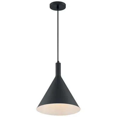 Nuvo Lighting Lightcap 12" Wide Matte Black Mini Pendant